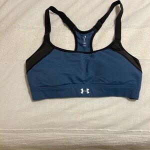 Under Armour Women's Black and Blue Sports Bra